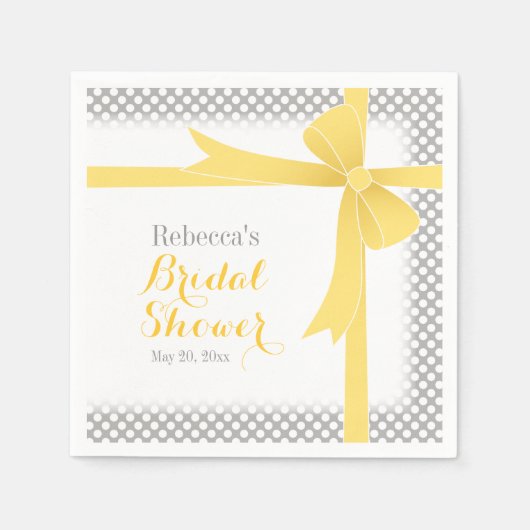 Brautparty für Gelbschwanz und Weiße Punkte Serviette (Vorderseite)