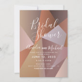 Brautparty für geometrische Formen Einladung (Vorderseite)