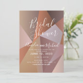 Brautparty für geometrische Formen Einladung (Stehend Vorderseite)