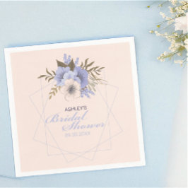 Brautparty für geometrische Rose für Peach Violet  Serviette