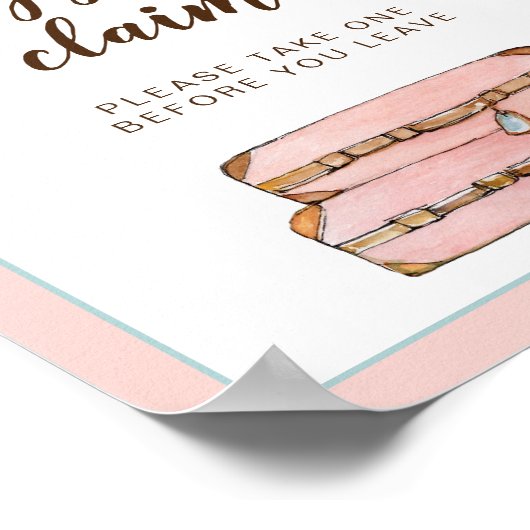 Brautparty für Gepäckanforderung Unterschreiben Re Poster (Ecke)