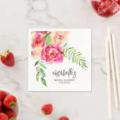 Brautparty für gestrichene Wasserfarben-Blume Serviette (Beispiel)