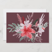 Brautparty für Glitzer mit rotem Kraftstoff Einladung (Rückseite)