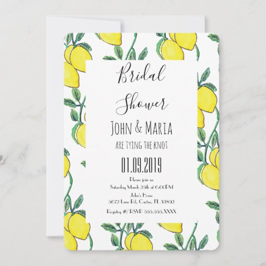 Brautparty für grünes Mittagessen Einladung (Vorderseite)