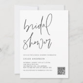 Brautparty für handgeschriebenes Skript mit QR-Cod Einladung (Vorderseite)