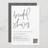 Brautparty für handgeschriebenes Skript mit QR-Cod Einladung (Vorne/Hinten)