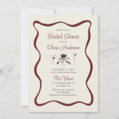 Brautparty für handgezogene Cocktails Einladung (Vorderseite)