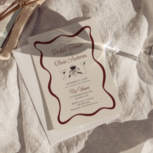 Brautparty für handgezogene Cocktails Einladung