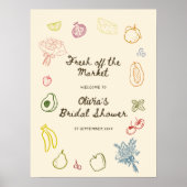 Brautparty für Handzeichen vom Markt - Willkommen Poster (Vorne)