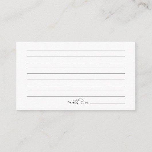 Brautparty für Herbst-Herbst Begleitkarte (Rückseite)