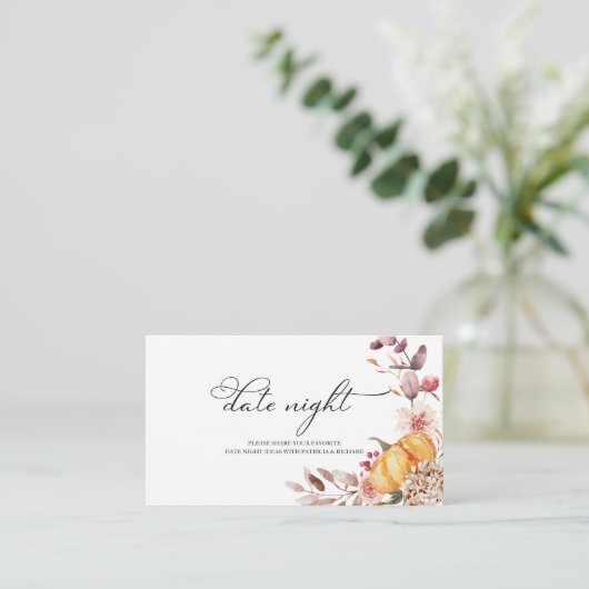 Brautparty für Herbst-Herbst Begleitkarte (Stehend Vorderseite)