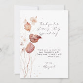 Brautparty für Herbstverläufe Vielen Dank Einladung (Rückseite)