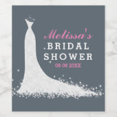 Brautparty für Hochzeitskleidung Weinetikett (Einzelnes Label)