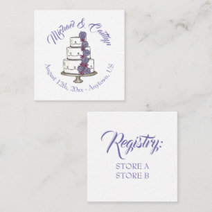 Brautparty für Hochzeitstorte Begleitkarte