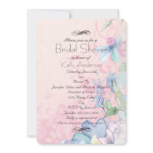 Brautparty für hübsche rosa und blaue Wildblumen