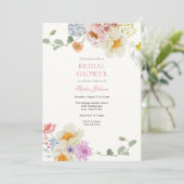 Brautparty für hübsche Wildblume Einladung (Stehend Vorderseite)