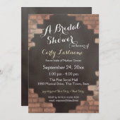 Brautparty für Industriebiegel und Schiefer Einladung (Vorne/Hinten)