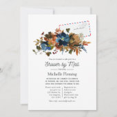 Brautparty für Ingwer und Navy und Floral per Mail Einladung (Vorderseite)