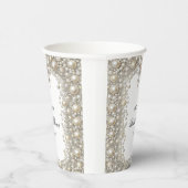 Brautparty für Karo- und Perlhühner Pappbecher (Rechts)