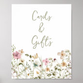 Brautparty für Karten und Geschenke Wildblume Poster (Vorne)