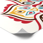 Brautparty für klassisches geometrisches Mandala M Poster (Ecke)