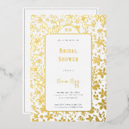 Brautparty für kleine Blume Folieneinladung