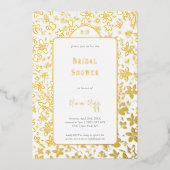 Brautparty für kleine Blume Folieneinladung (Vorderseite)