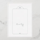 Brautparty für kleine Blume Folieneinladung (Rückseite)