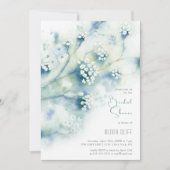 Brautparty für kleine weiße Blume Einladung (Vorderseite)