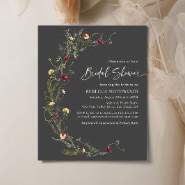 Brautparty für kohlefreie graue Wildblume