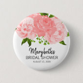 Brautparty für Korallenflora Button (Vorderseite)