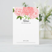 Brautparty für Korallenflora Einladung (Stehend Vorderseite)