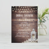 Brautparty für Lattern und Starfish-String-Lichter Einladung (Stehend Vorderseite)