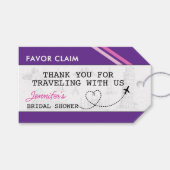 Brautparty für lila Bevorzugung Geschenkanhänger (Vorderseite (Horizontal))