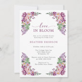 Brautparty für lila Liebe Einladung (Vorderseite)