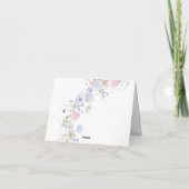 Brautparty für Lila rosa Wildblumen im Frühjahr Dankeskarte (Rückseite)