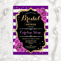 Brautparty für Lila Streifen aus schwarzem Flor