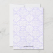 Brautparty für Lila und weiße Lingerie Einladung (Rückseite)