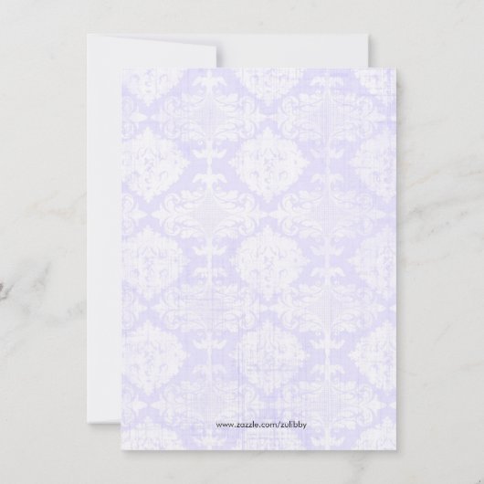 Brautparty für Lila und weiße Lingerie Einladung (Rückseite)