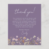 Brautparty für lila Wildblume Vielen Dank Flyer (Vorne)