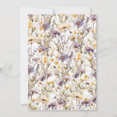 Brautparty für lila Wildblumen Einladung (Rückseite)