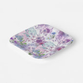 Brautparty für lila Wildblumen Pappteller (Gewinkelt)