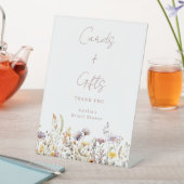 Brautparty für lila Wildblumen - Sonderkarten-Gesc Sockelschild (In Situ)