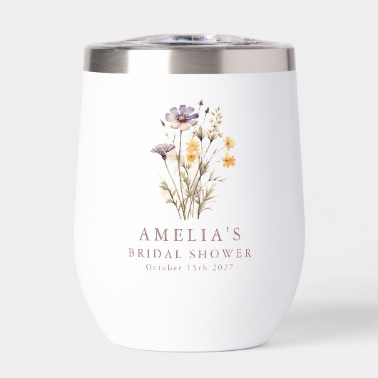 Brautparty für Lila Wildblumen von Boho (Vorderseite)