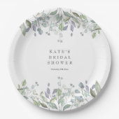 Brautparty für Lilac-Flora Pappteller (Vorderseite)