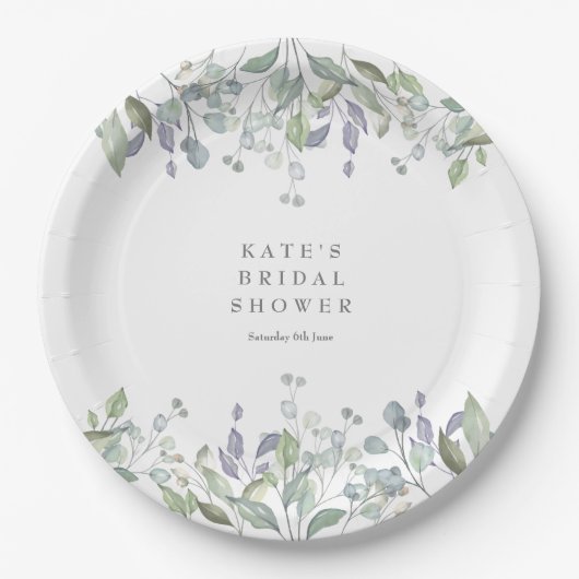 Brautparty für Lilac-Flora Pappteller (Vorderseite)