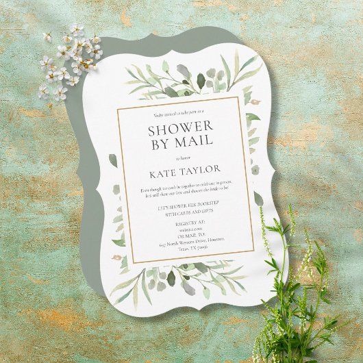 Brautparty für Mail Ferne Vegetation Einladung