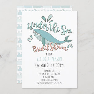 Brautparty für Meereswale Einladung