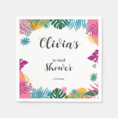 Brautparty für mehrfarbige Blätter Serviette (Vorderseite)