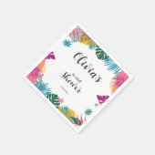 Brautparty für mehrfarbige Blätter Serviette (Ecke)